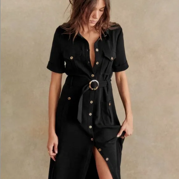 Raquel Dress in Black -- Size 8 US/ 40 FR - Picture 2 of 13